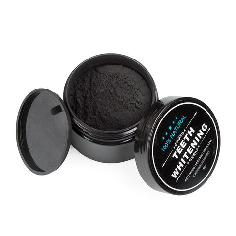 Natural Charcoal Powder For Teeth Whitening + Brush